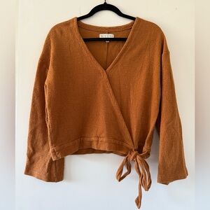 Madewell Rust Wrap Crop Top
